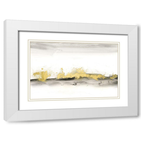 Gold on the Horizon I White Modern Wood Framed Art Print with Double Matting by Harper, Ethan
