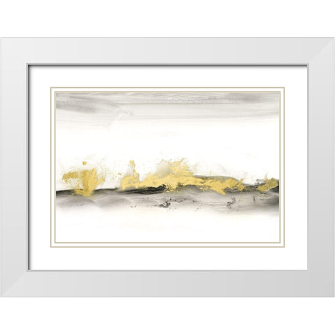 Gold on the Horizon I White Modern Wood Framed Art Print with Double Matting by Harper, Ethan