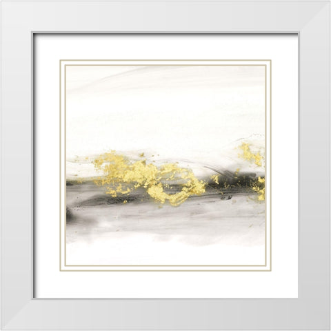 Gold on the Horizon III White Modern Wood Framed Art Print with Double Matting by Harper, Ethan