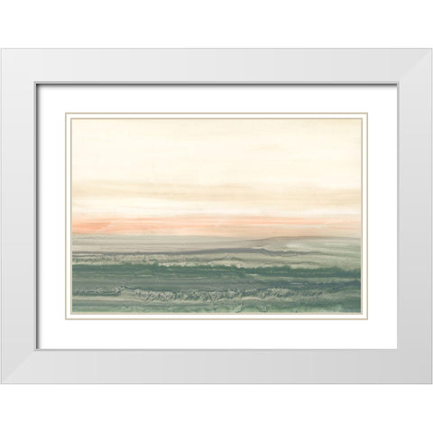 Atlantic Sunrise I White Modern Wood Framed Art Print with Double Matting by Harper, Ethan