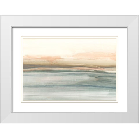 Atlantic Sunrise II White Modern Wood Framed Art Print with Double Matting by Harper, Ethan
