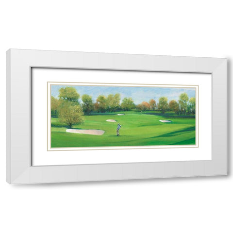 Fairway Shot II White Modern Wood Framed Art Print with Double Matting by OToole, Tim