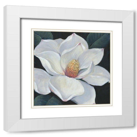 Blooming Magnolia II White Modern Wood Framed Art Print with Double Matting by OToole, Tim
