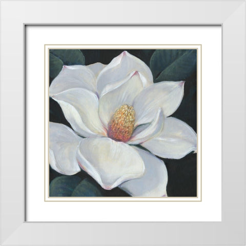 Blooming Magnolia II White Modern Wood Framed Art Print with Double Matting by OToole, Tim