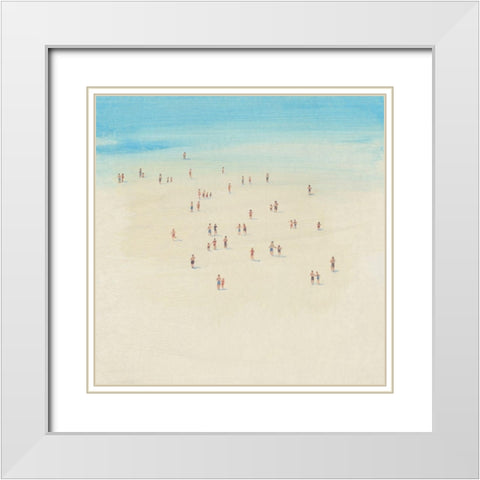 Beach Time I White Modern Wood Framed Art Print with Double Matting by OToole, Tim