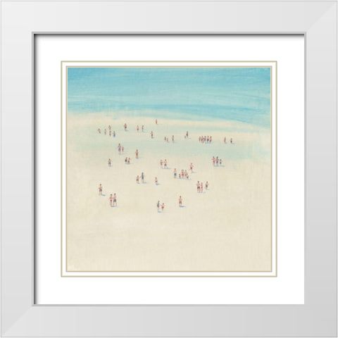 Beach Time II White Modern Wood Framed Art Print with Double Matting by OToole, Tim