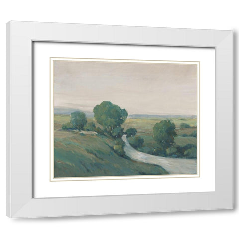 Running Creek I White Modern Wood Framed Art Print with Double Matting by OToole, Tim