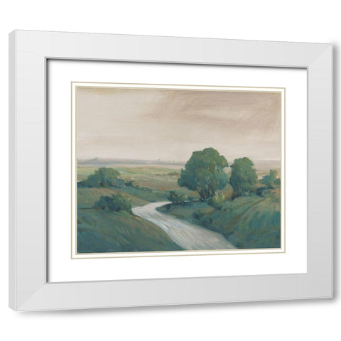 Running Creek II White Modern Wood Framed Art Print with Double Matting by OToole, Tim