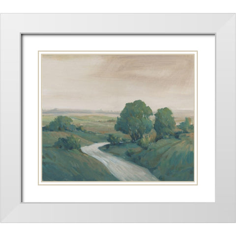 Running Creek II White Modern Wood Framed Art Print with Double Matting by OToole, Tim