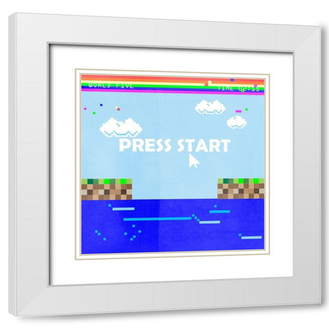 Level Up II White Modern Wood Framed Art Print with Double Matting by Parker, Jennifer Paxton