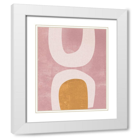 Custom Sun Temple I White Modern Wood Framed Art Print with Double Matting by Wang, Melissa