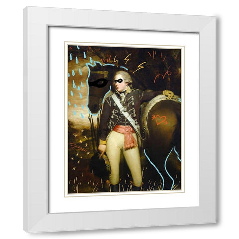 Masked Masters (Highwayman) White Modern Wood Framed Art Print with Double Matting by Green, Jacob