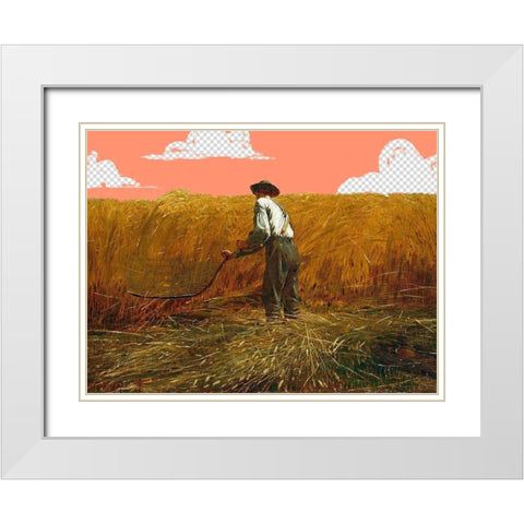 Masked Masters (Reaping) White Modern Wood Framed Art Print with Double Matting by Green, Jacob