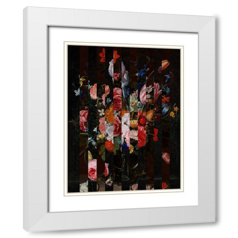 Masked Flemish Bouquet I White Modern Wood Framed Art Print with Double Matting by Green, Jacob