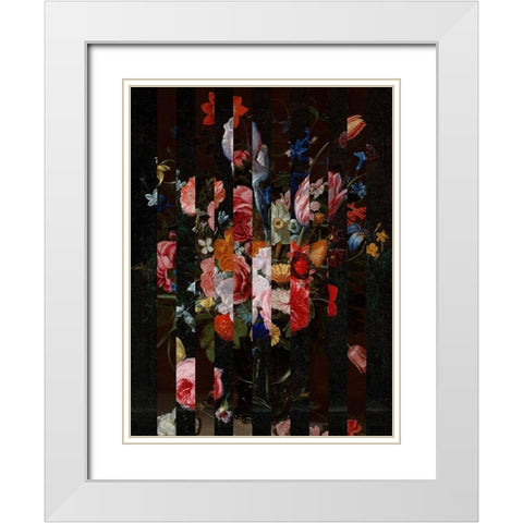 Masked Flemish Bouquet I White Modern Wood Framed Art Print with Double Matting by Green, Jacob