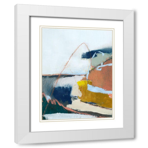 Tidal Patchwork II White Modern Wood Framed Art Print with Double Matting by Barnes, Victoria