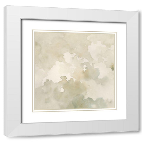 Warm Clouds Abstract I White Modern Wood Framed Art Print with Double Matting by Caroline, Emma