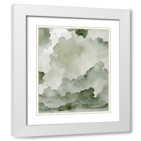 Impending Thunder I White Modern Wood Framed Art Print with Double Matting by Caroline, Emma