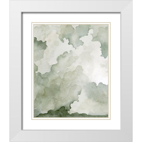 Impending Thunder II White Modern Wood Framed Art Print with Double Matting by Caroline, Emma