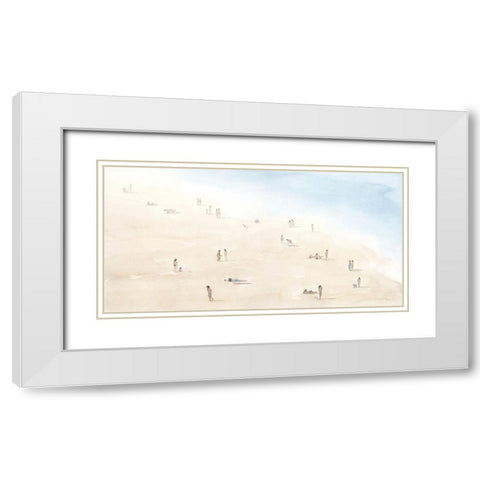 Beach Goers III White Modern Wood Framed Art Print with Double Matting by Popp, Grace