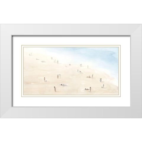 Beach Goers III White Modern Wood Framed Art Print with Double Matting by Popp, Grace