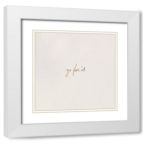 Scrawled Affirmations II White Modern Wood Framed Art Print with Double Matting by Caroline, Emma