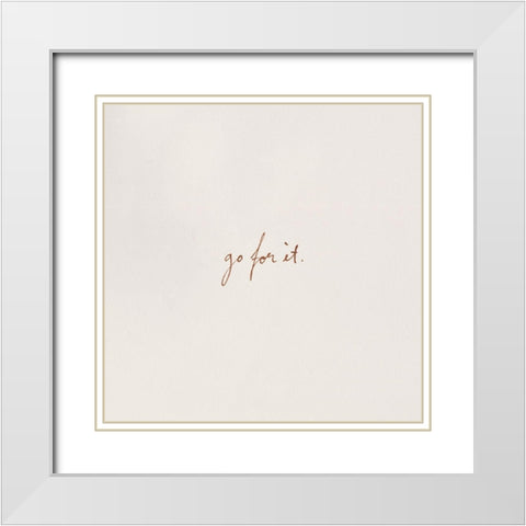 Scrawled Affirmations II White Modern Wood Framed Art Print with Double Matting by Caroline, Emma