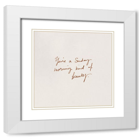Scrawled Affirmations III White Modern Wood Framed Art Print with Double Matting by Caroline, Emma
