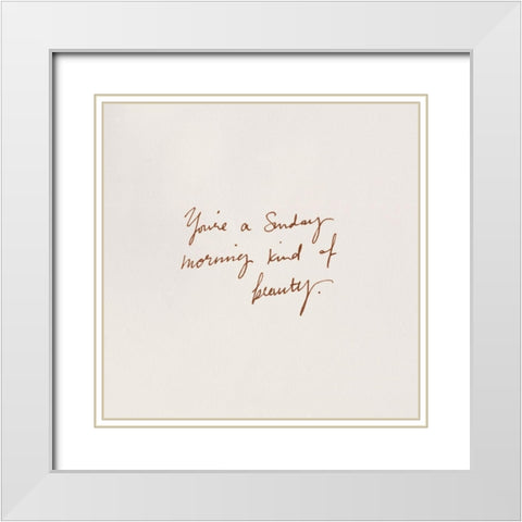 Scrawled Affirmations III White Modern Wood Framed Art Print with Double Matting by Caroline, Emma