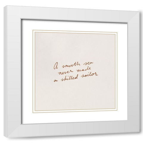 Scrawled Affirmations IV White Modern Wood Framed Art Print with Double Matting by Caroline, Emma
