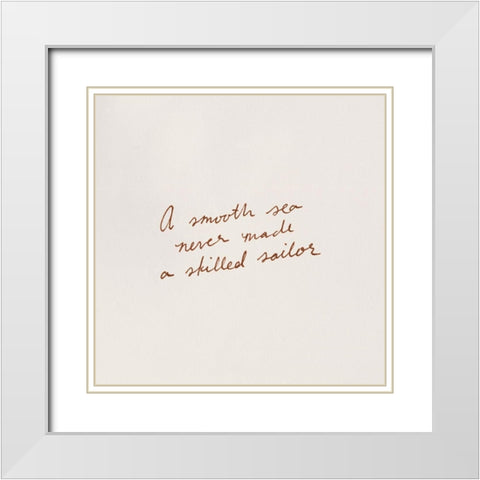 Scrawled Affirmations IV White Modern Wood Framed Art Print with Double Matting by Caroline, Emma