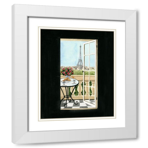 Terrace in Paris II White Modern Wood Framed Art Print with Double Matting by Popp, Grace