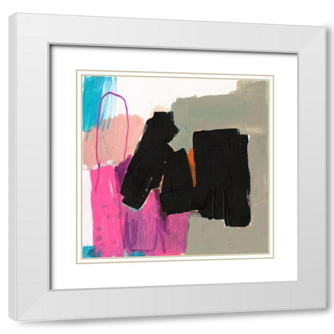 Primary Action I White Modern Wood Framed Art Print with Double Matting by Goldberger, Jennifer