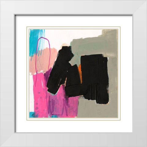 Primary Action I White Modern Wood Framed Art Print with Double Matting by Goldberger, Jennifer