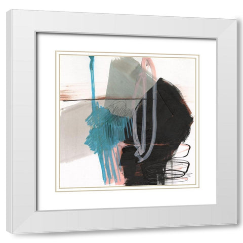 Linear Instinct VI White Modern Wood Framed Art Print with Double Matting by Goldberger, Jennifer