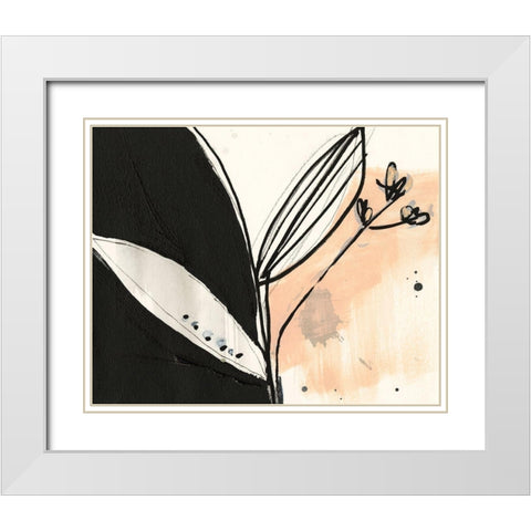 Floral Synergy I White Modern Wood Framed Art Print with Double Matting by Goldberger, Jennifer