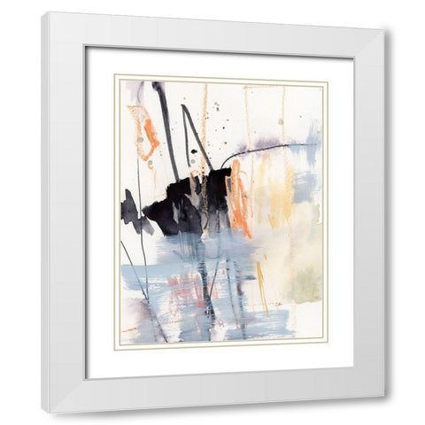 Foggy Swath I White Modern Wood Framed Art Print with Double Matting by Barnes, Victoria