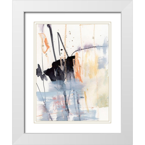 Foggy Swath I White Modern Wood Framed Art Print with Double Matting by Barnes, Victoria