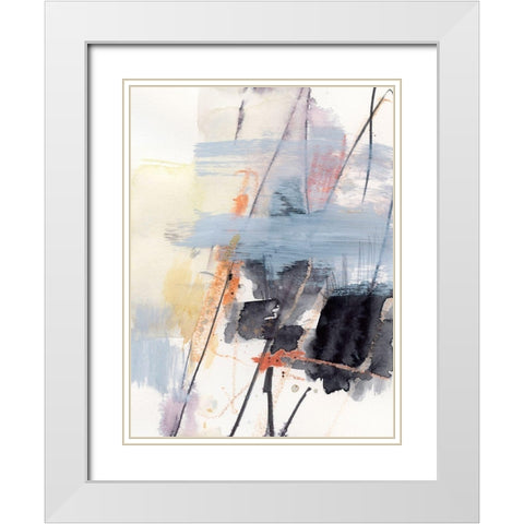 Foggy Swath II White Modern Wood Framed Art Print with Double Matting by Barnes, Victoria