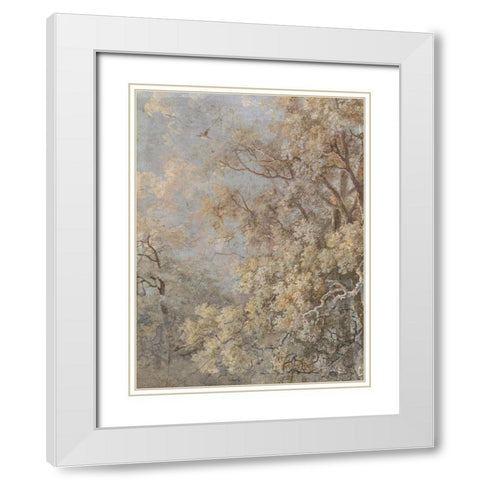Forest Fresco II White Modern Wood Framed Art Print with Double Matting by Barnes, Victoria