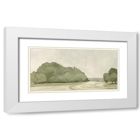 On Course I White Modern Wood Framed Art Print with Double Matting by Caroline, Emma