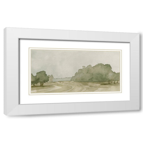 On Course II White Modern Wood Framed Art Print with Double Matting by Caroline, Emma