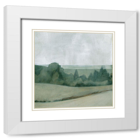 Soft Evening Landscape I White Modern Wood Framed Art Print with Double Matting by Caroline, Emma