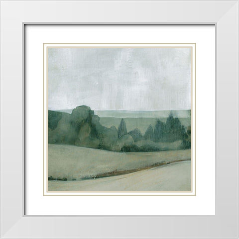 Soft Evening Landscape I White Modern Wood Framed Art Print with Double Matting by Caroline, Emma