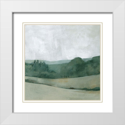 Soft Evening Landscape II White Modern Wood Framed Art Print with Double Matting by Caroline, Emma