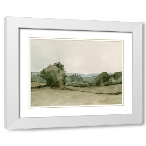 UA Vintage Views I White Modern Wood Framed Art Print with Double Matting by Caroline, Emma