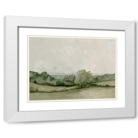 Vintage Views II White Modern Wood Framed Art Print with Double Matting by Caroline, Emma