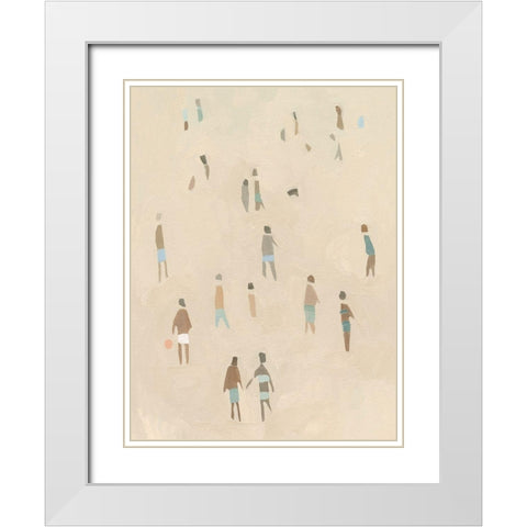Beach Goer I White Modern Wood Framed Art Print with Double Matting by Caroline, Emma