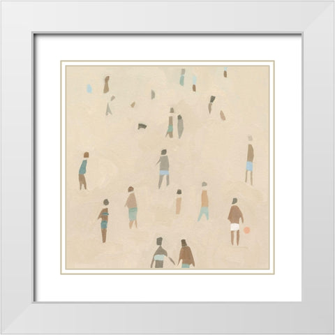 Beach Goer IV White Modern Wood Framed Art Print with Double Matting by Caroline, Emma
