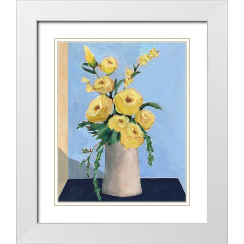 Garden Rewards I White Modern Wood Framed Art Print with Double Matting by Moore, Regina